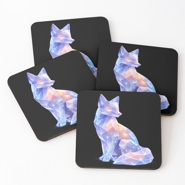 Item preview, Geometric Crystal Fox Astral Spirit Animal designed and sold by CrystalVanta.