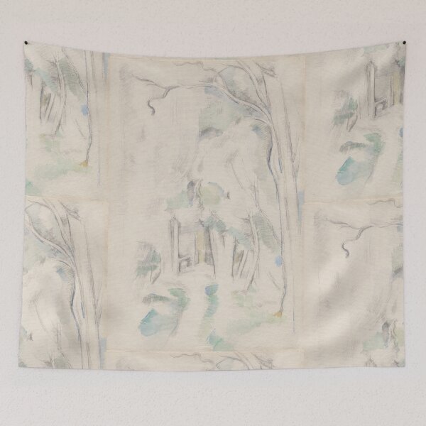 Item preview, Footpath in the Woods by Paul Cézanne: Minimal Woodland Fine Art Print designed and sold by artofuniverse.