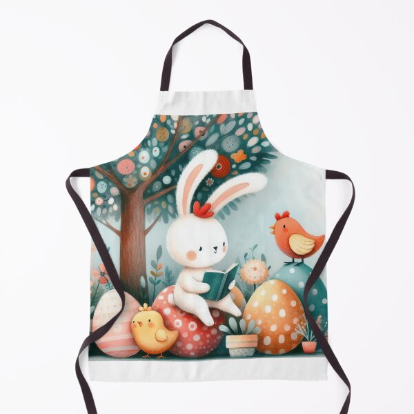 Item preview, Cute Rabbit Reading Book with Easter Egg and Chick designed and sold by ideandesign.