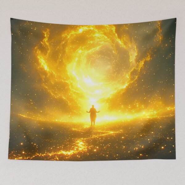 Item preview, Cinematic Art: A Wanderer Amidst Golden Aura 6 designed and sold by Gryfonarts.