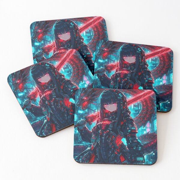 Item preview, Cyberpunk Anime Girl with Dragon designed and sold by ChiqueAvenue.