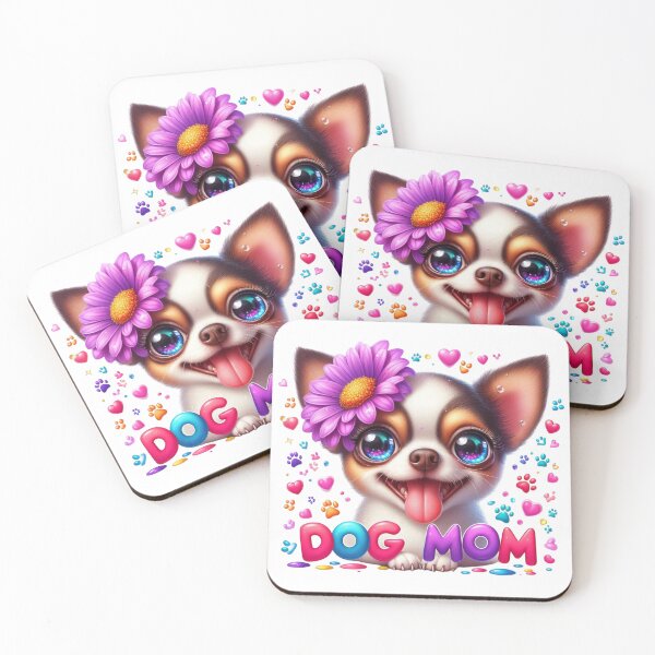 Item preview, Cute Puppy Mom, Funny Dog Mother, Cartoon Puppy Mom, Colorful Dog Mother. designed and sold by gabrielakrall.