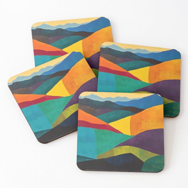 Item preview, Original Paintings by Etel Adnan, Etel Adnan Color Landscape Art designed and sold by OilArtLittle.