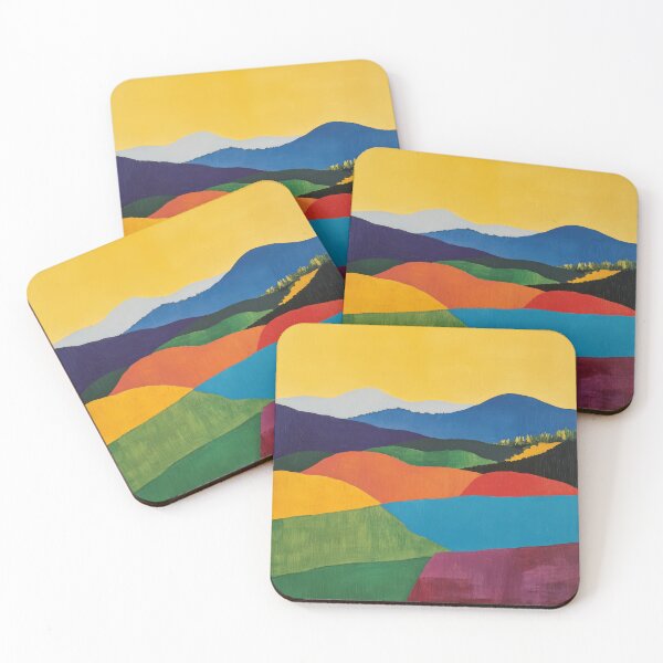 Item preview, Original Paintings by Etel Adnan, Etel Adnan Color Landscape Art designed and sold by OilArtLittle.