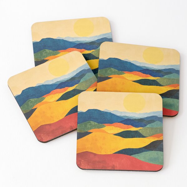 Item preview, Original Paintings by Etel Adnan, Etel Adnan Color Landscape Art designed and sold by OilArtLittle.