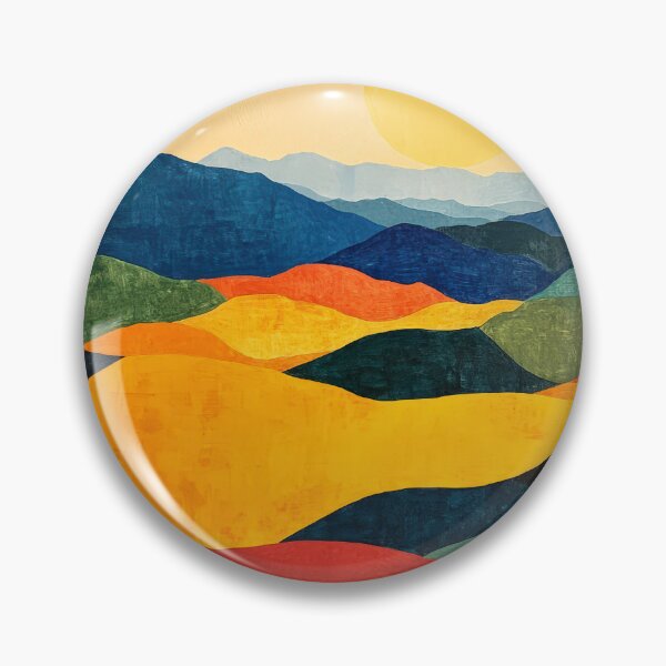 Item preview, Original Paintings by Etel Adnan, Etel Adnan Color Landscape Art designed and sold by OilArtLittle.