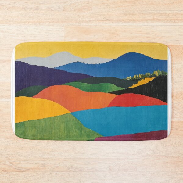 Item preview, Original Paintings by Etel Adnan, Etel Adnan Color Landscape Art designed and sold by OilArtLittle.