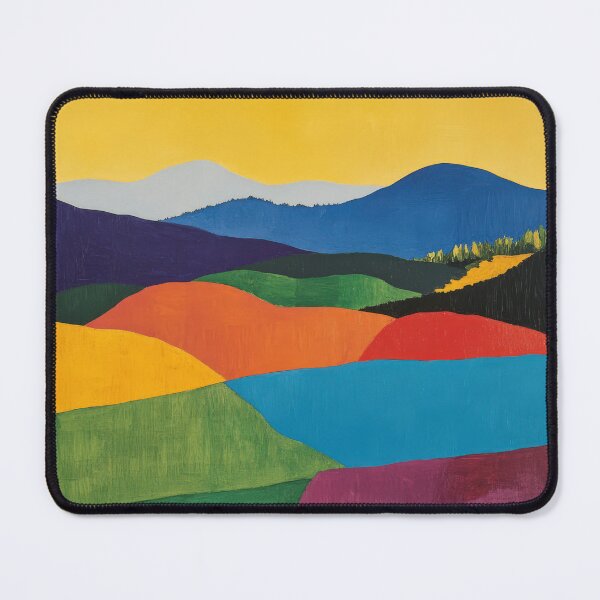 Item preview, Original Paintings by Etel Adnan, Etel Adnan Color Landscape Art designed and sold by OilArtLittle.