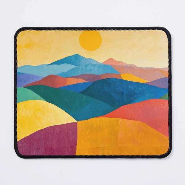 Item preview, Original Paintings by Etel Adnan, Etel Adnan Color Landscape Art designed and sold by OilArtLittle.