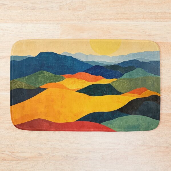 Item preview, Original Paintings by Etel Adnan, Etel Adnan Color Landscape Art designed and sold by OilArtLittle.