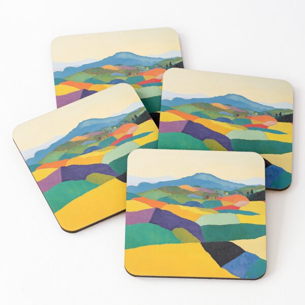 Item preview, Original Paintings by Etel Adnan, Etel Adnan Color Landscape Art designed and sold by OilArtLittle.