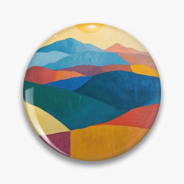 Item preview, Original Paintings by Etel Adnan, Etel Adnan Color Landscape Art designed and sold by OilArtLittle.