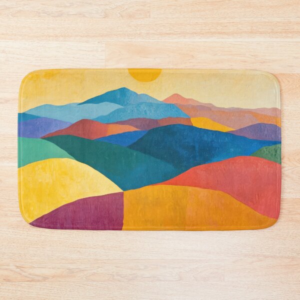 Item preview, Original Paintings by Etel Adnan, Etel Adnan Color Landscape Art designed and sold by OilArtLittle.