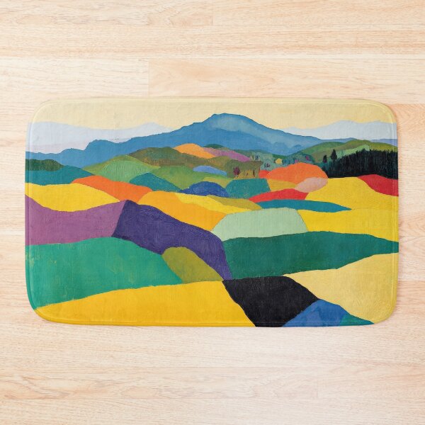 Item preview, Original Paintings by Etel Adnan, Etel Adnan Color Landscape Art designed and sold by OilArtLittle.
