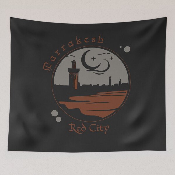 Item preview, Marrakesh – Red City Urban Skyline designed and sold by zoliartdesign.