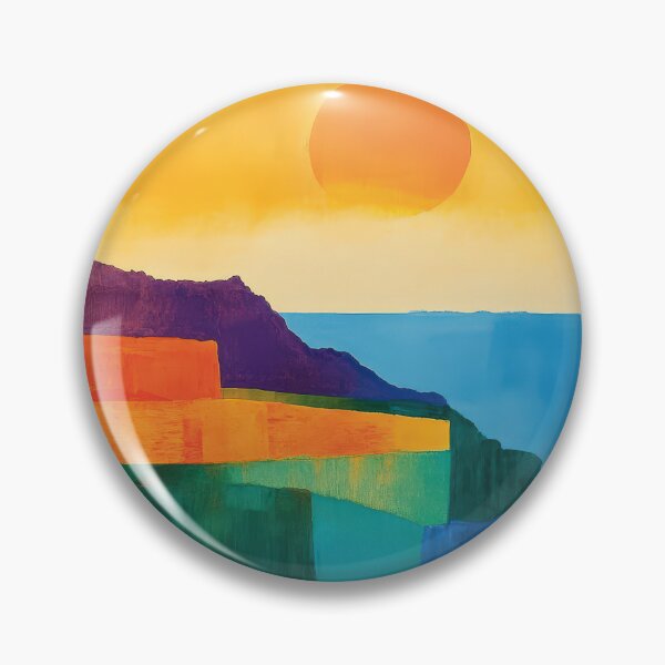 Item preview, Original Paintings by Etel Adnan, Etel Adnan Color Landscape Art designed and sold by OilArtLittle.