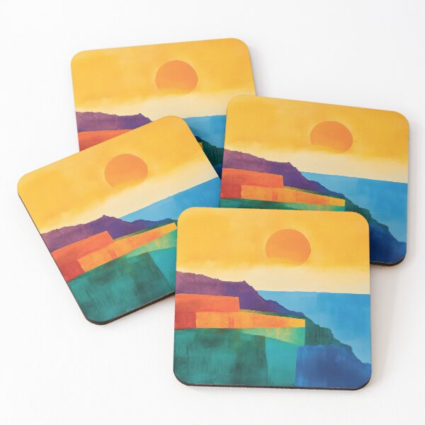 Item preview, Original Paintings by Etel Adnan, Etel Adnan Color Landscape Art designed and sold by OilArtLittle.