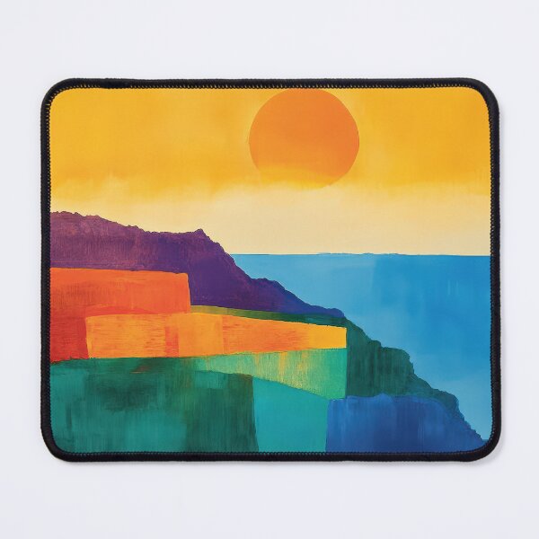 Item preview, Original Paintings by Etel Adnan, Etel Adnan Color Landscape Art designed and sold by OilArtLittle.