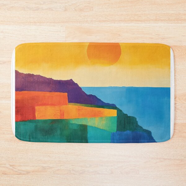 Item preview, Original Paintings by Etel Adnan, Etel Adnan Color Landscape Art designed and sold by OilArtLittle.