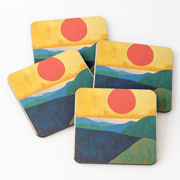 Item preview, Original Paintings by Etel Adnan, Etel Adnan Color Landscape Art designed and sold by OilArtLittle.