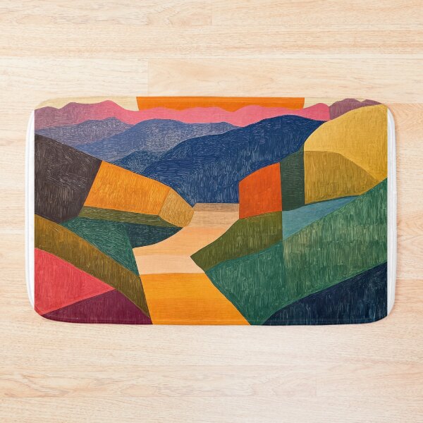 Item preview, Original Paintings by Etel Adnan, Etel Adnan Color Landscape Art designed and sold by OilArtLittle.