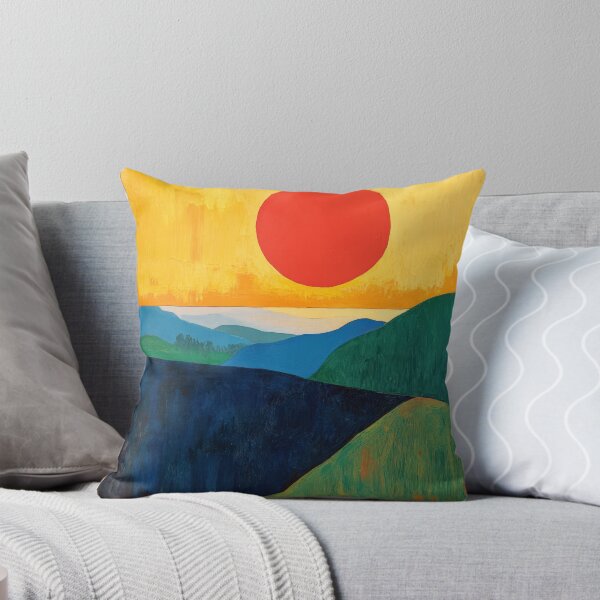 Item preview, Original Paintings by Etel Adnan, Etel Adnan Color Landscape Art designed and sold by OilArtLittle.