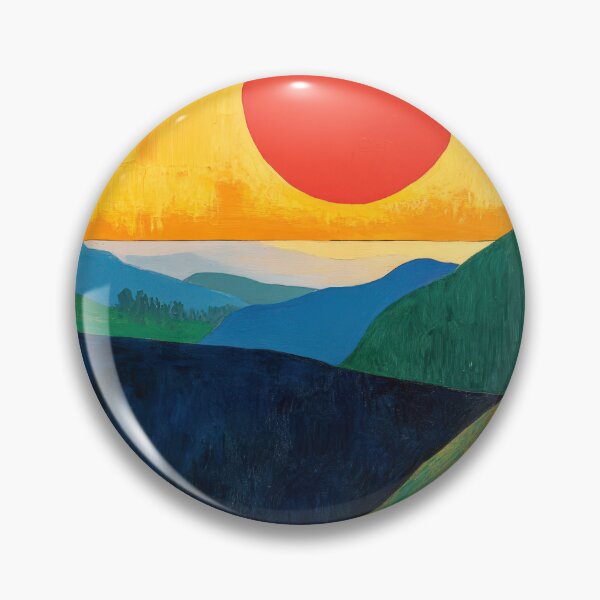 Item preview, Original Paintings by Etel Adnan, Etel Adnan Color Landscape Art designed and sold by OilArtLittle.