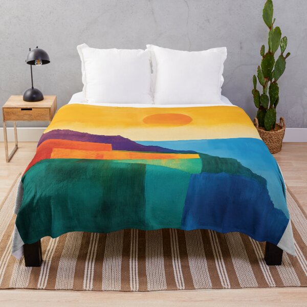 Item preview, Original Paintings by Etel Adnan, Etel Adnan Color Landscape Art designed and sold by OilArtLittle.