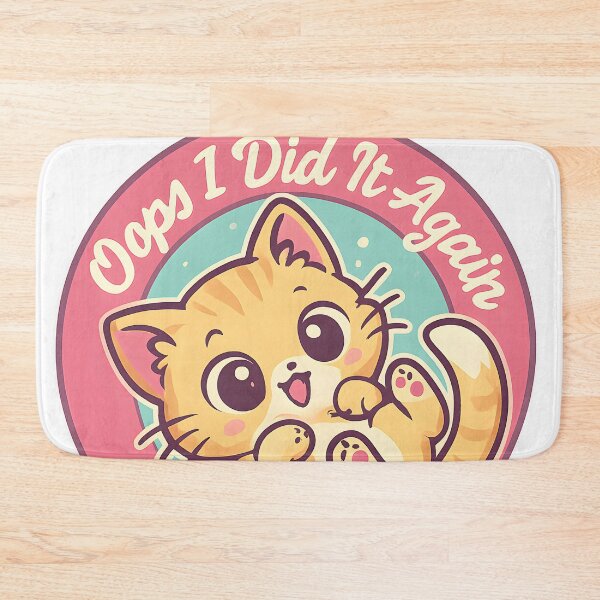 Item preview, Oops I Did It Again – Cute Orange Kitten Belly Up Funny Cat Design designed and sold by Cat-astrophes.