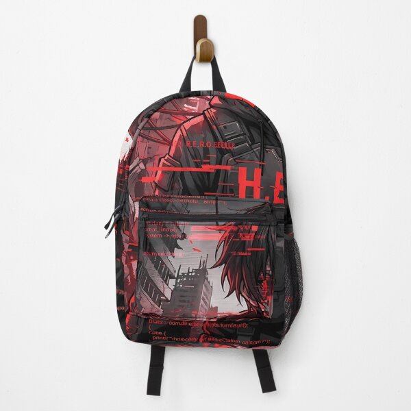 Item preview, Cyberpunk Anime Hero in Dystopian Cityscape designed and sold by ChiqueAvenue.