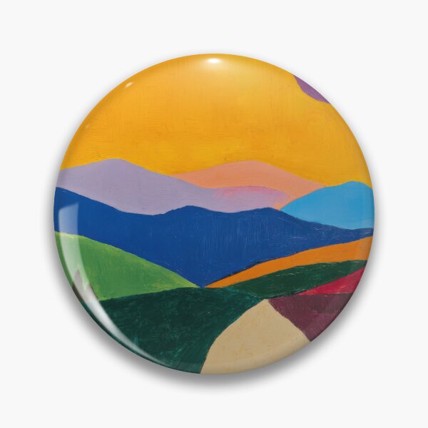 Item preview, Original Paintings by Etel Adnan, Etel Adnan Color Landscape Art designed and sold by OilArtLittle.