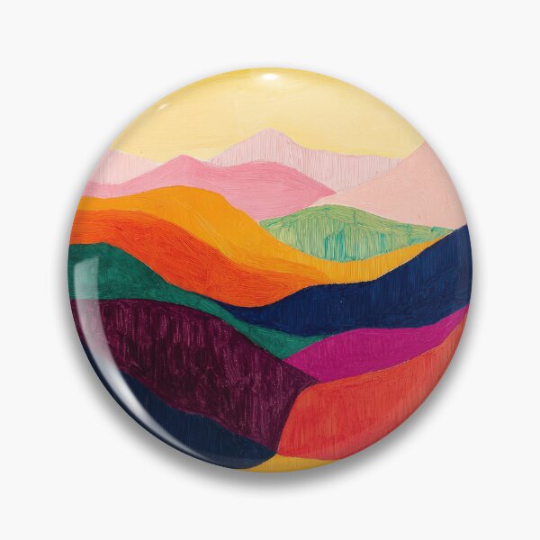 Item preview, Original Paintings by Etel Adnan, Etel Adnan Color Landscape Art designed and sold by OilArtLittle.