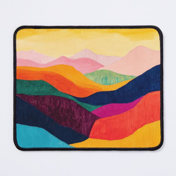 Item preview, Original Paintings by Etel Adnan, Etel Adnan Color Landscape Art designed and sold by OilArtLittle.