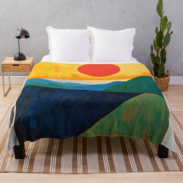 Item preview, Original Paintings by Etel Adnan, Etel Adnan Color Landscape Art designed and sold by OilArtLittle.