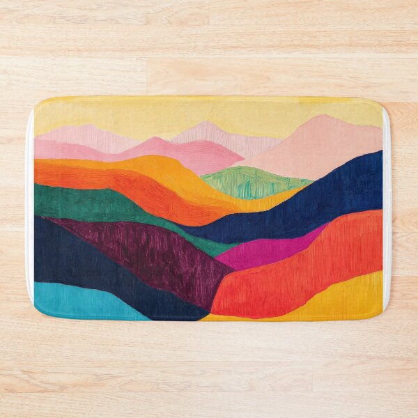 Item preview, Original Paintings by Etel Adnan, Etel Adnan Color Landscape Art designed and sold by OilArtLittle.