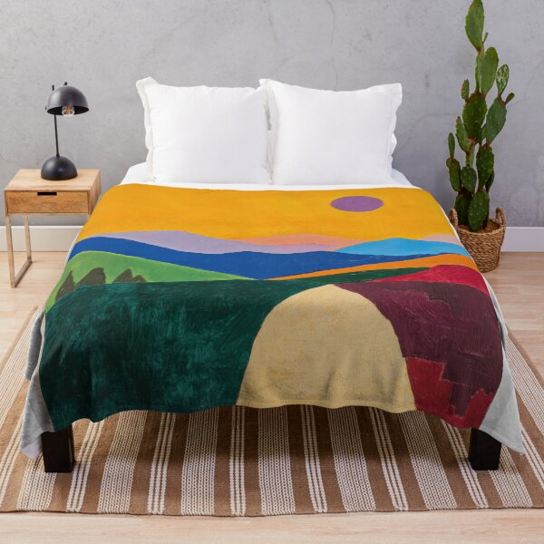 Item preview, Original Paintings by Etel Adnan, Etel Adnan Color Landscape Art designed and sold by OilArtLittle.