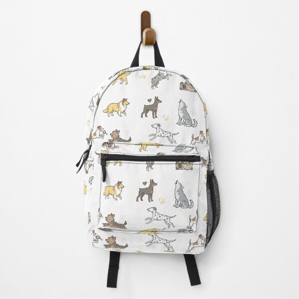 Item preview, Cute Dog Breeds Pattern with Hearts designed and sold by iPrintPaws.