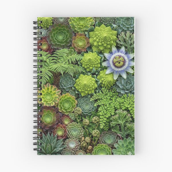 Item preview, Botanical Fractal Tapestry: Succulents, Romanesco & Passionflower designed and sold by Sybille-Yates.
