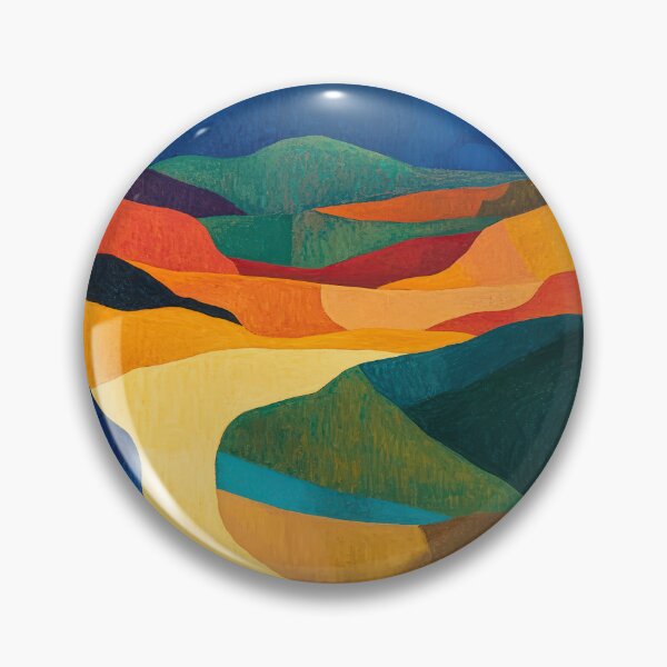 Item preview, Original Paintings by Etel Adnan, Etel Adnan Color Landscape Art designed and sold by OilArtLittle.