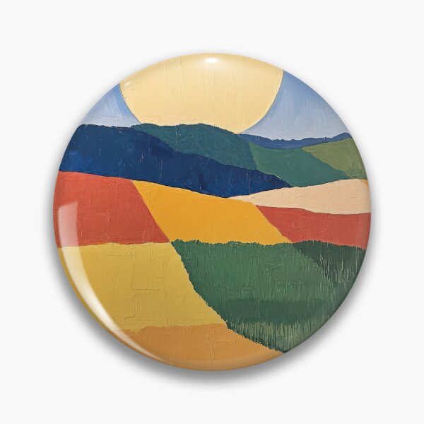 Item preview, Original Paintings by Etel Adnan, Etel Adnan Color Landscape Art designed and sold by OilArtLittle.