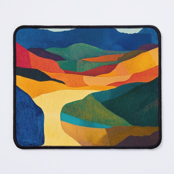 Item preview, Original Paintings by Etel Adnan, Etel Adnan Color Landscape Art designed and sold by OilArtLittle.