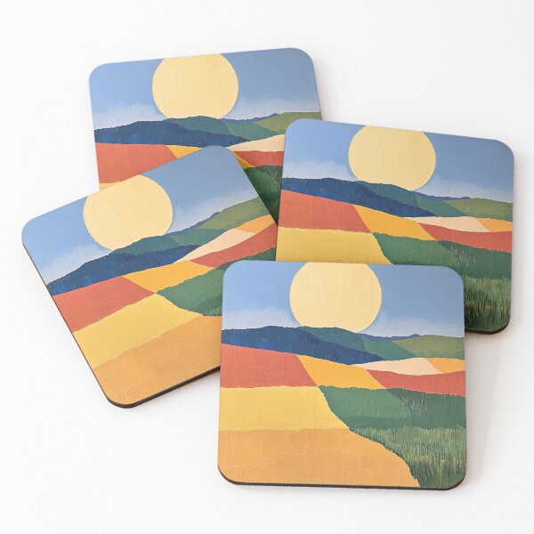 Item preview, Original Paintings by Etel Adnan, Etel Adnan Color Landscape Art designed and sold by OilArtLittle.