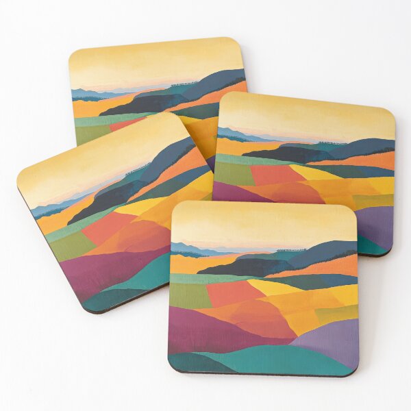 Item preview, Original Paintings by Etel Adnan, Etel Adnan Color Landscape Art designed and sold by OilArtLittle.