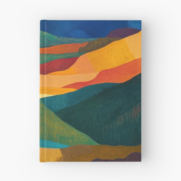 Item preview, Original Paintings by Etel Adnan, Etel Adnan Color Landscape Art designed and sold by OilArtLittle.
