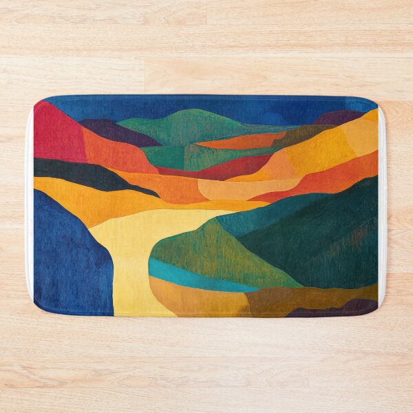 Item preview, Original Paintings by Etel Adnan, Etel Adnan Color Landscape Art designed and sold by OilArtLittle.