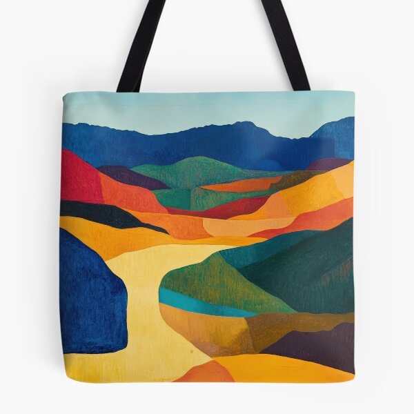 Item preview, Original Paintings by Etel Adnan, Etel Adnan Color Landscape Art designed and sold by OilArtLittle.