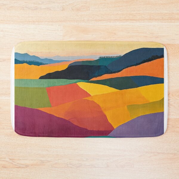 Item preview, Original Paintings by Etel Adnan, Etel Adnan Color Landscape Art designed and sold by OilArtLittle.