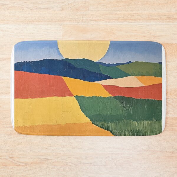 Item preview, Original Paintings by Etel Adnan, Etel Adnan Color Landscape Art designed and sold by OilArtLittle.