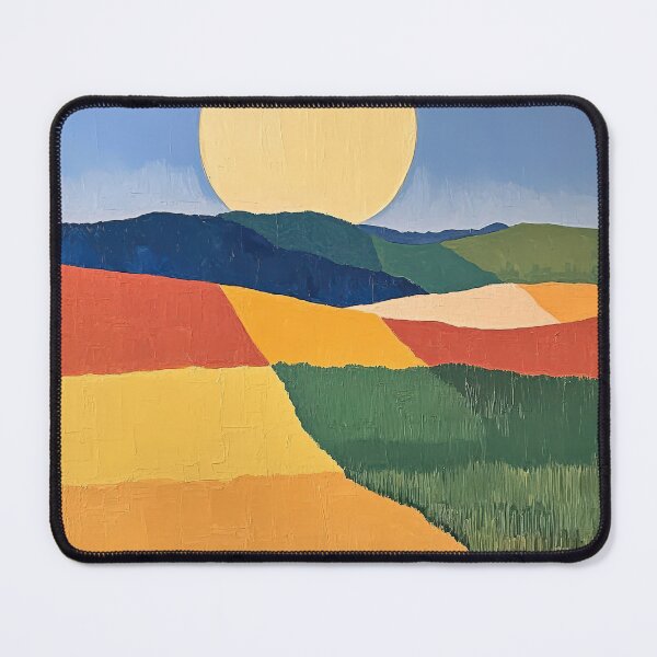 Item preview, Original Paintings by Etel Adnan, Etel Adnan Color Landscape Art designed and sold by OilArtLittle.