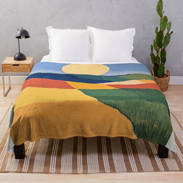 Item preview, Original Paintings by Etel Adnan, Etel Adnan Color Landscape Art designed and sold by OilArtLittle.
